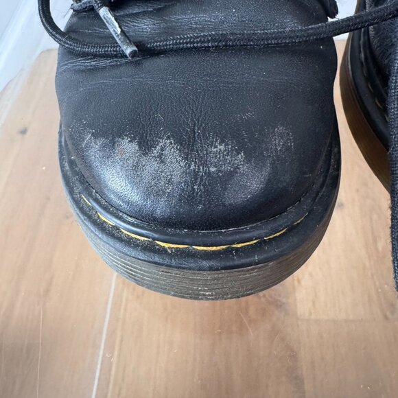 Dr. Martens Junior 1460 Soft Black Leather Boots Size 4 Youth | Classic Combat - Picture 8 of 10